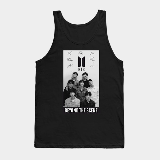 BTS BLACK AND WHITE Tank Top by Like visual Store